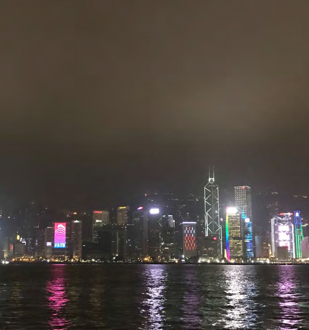 Hong Kong skyline at night, Victoria Harbour